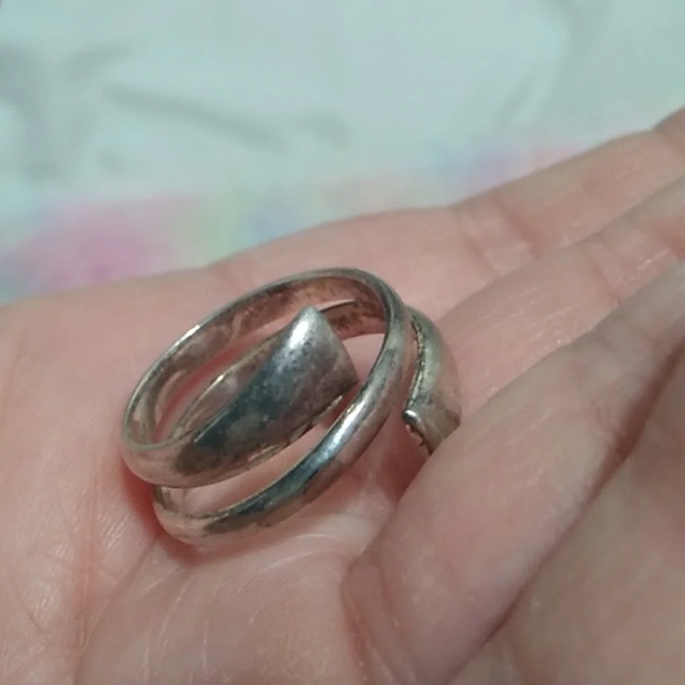 SALE! Swirl 925 Sterling Silver Ring Sz.7